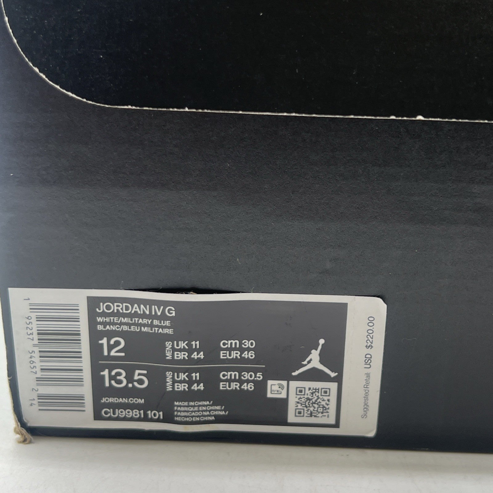 Size 12 - Air Jordan 4 Golf Military Blue (CU9981-101)