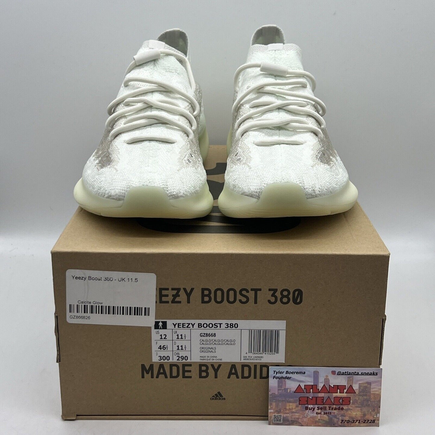 Size 12 - adidas Yeezy Boost 380 Calcite Glow Brand New Og All