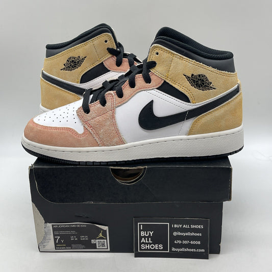 Size 7Y (GS) - Air Jordan 1 Mid SE Flight Club 2023 Suede Leather (DX4365-800)