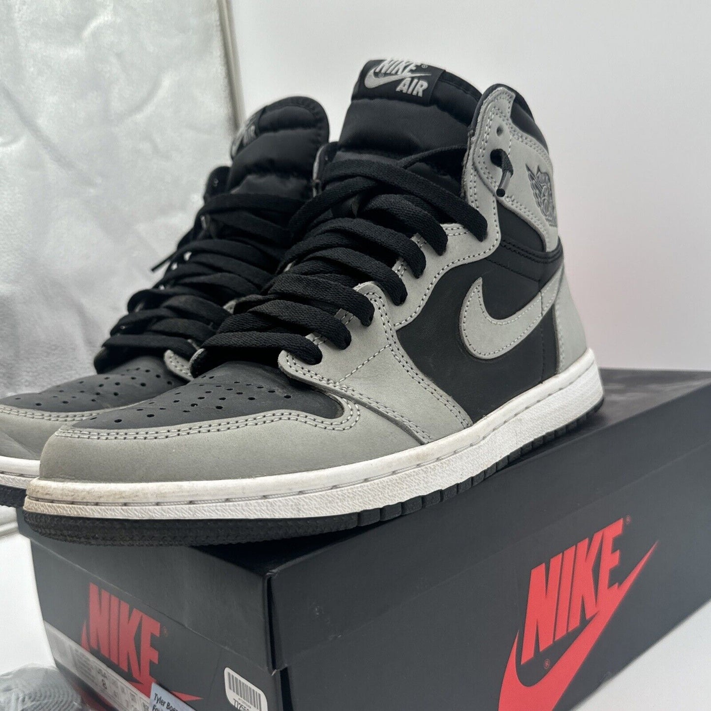 Size 8 - Jordan 1 Retro OG High Shadow 2.0 Grey White Black Leather And Suede