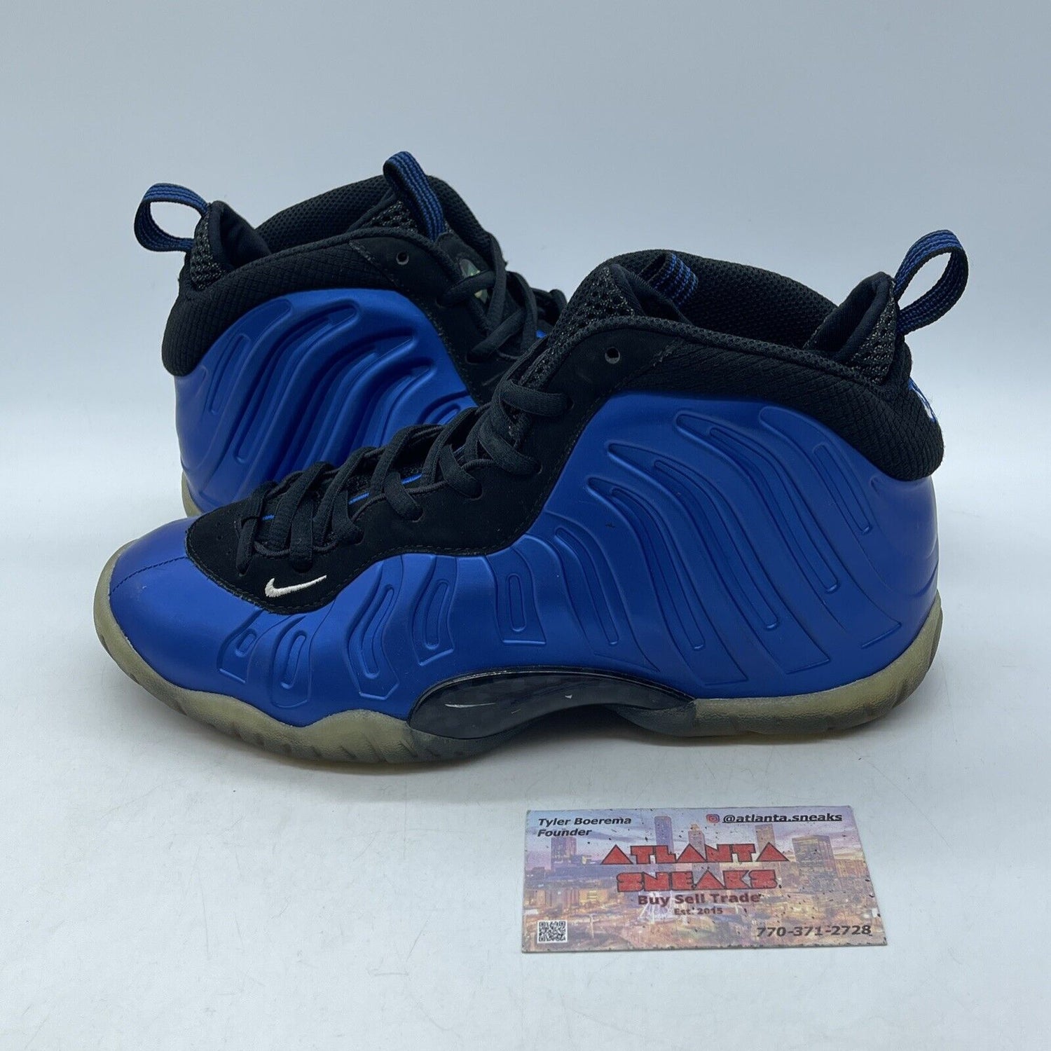 Size 5.5Y(GS) - Nike Little Posite One XX Mid Royal Black Suede Blue (898061-500