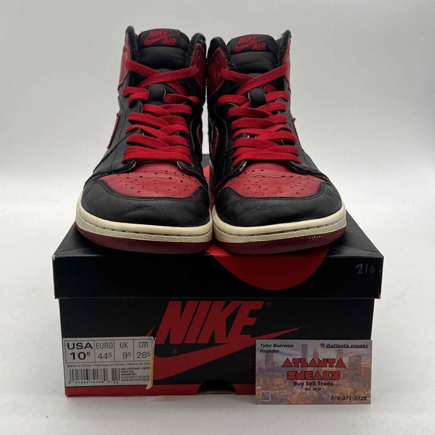 Size 10.5 - Jordan 1 Retro OG High Banned, Bred (555088-001)