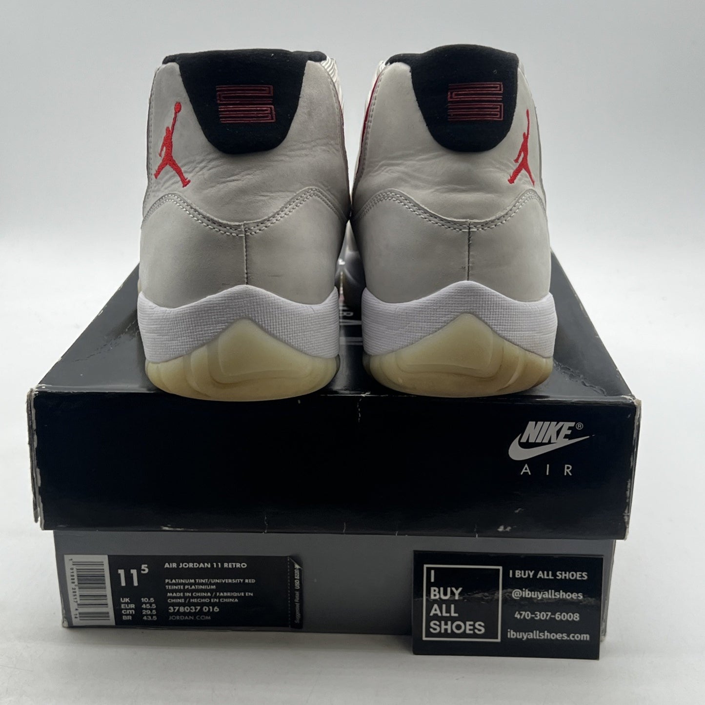 Size 11.5 - Air Jordan 11 Retro Platinum Tint (378037-016)