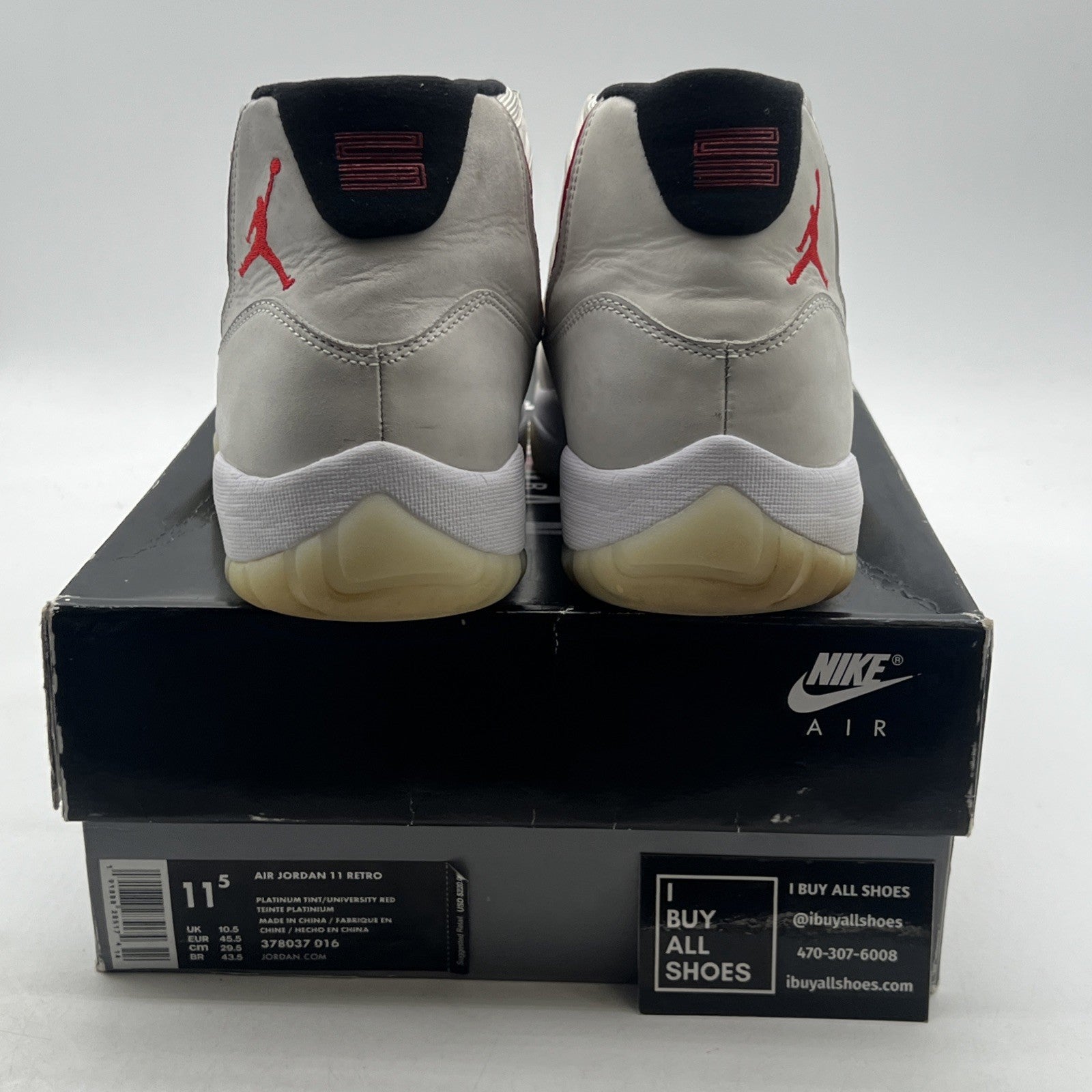 Size 11.5 - Air Jordan 11 Retro Platinum Tint (378037-016)