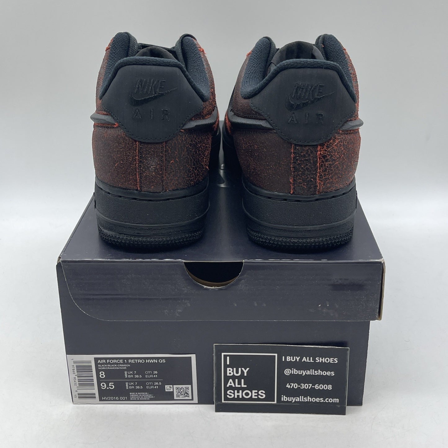 Size 8 - Nike Air Force 1 Low Halloween Skull (HV2016-001)