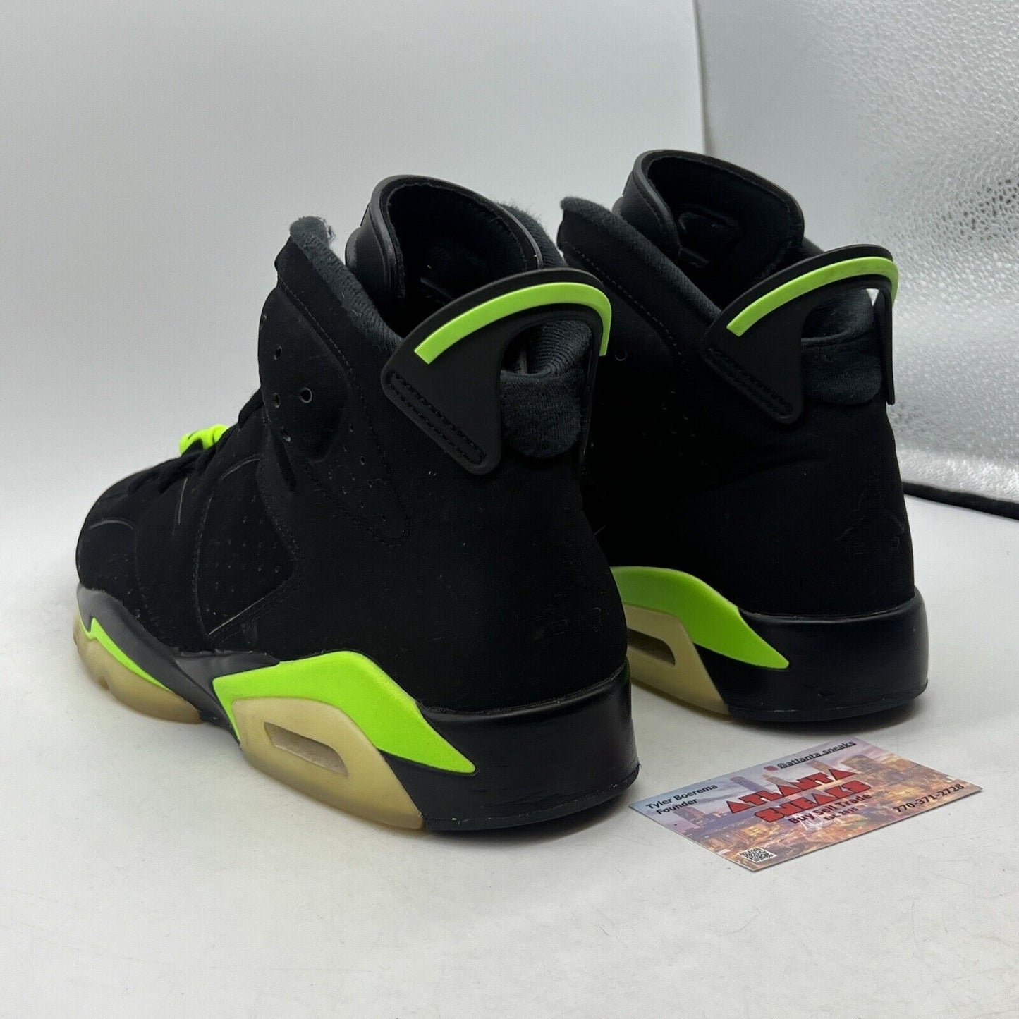 Size 11.5 - Jordan 6 Retro Electric Green 2021 Black Suede (CT8529-003)