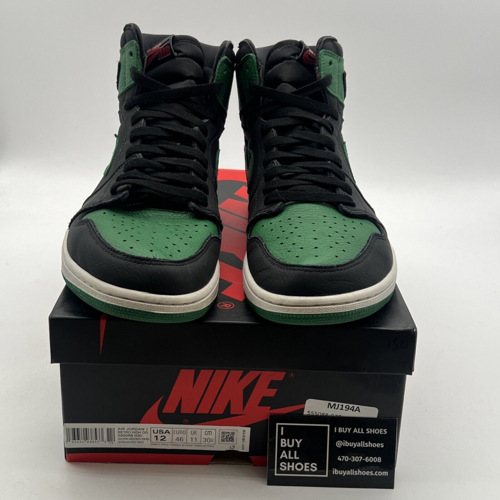 Size 12 - Air Jordan 1 Retro OG High Pine Green 2.0 (555088-030)