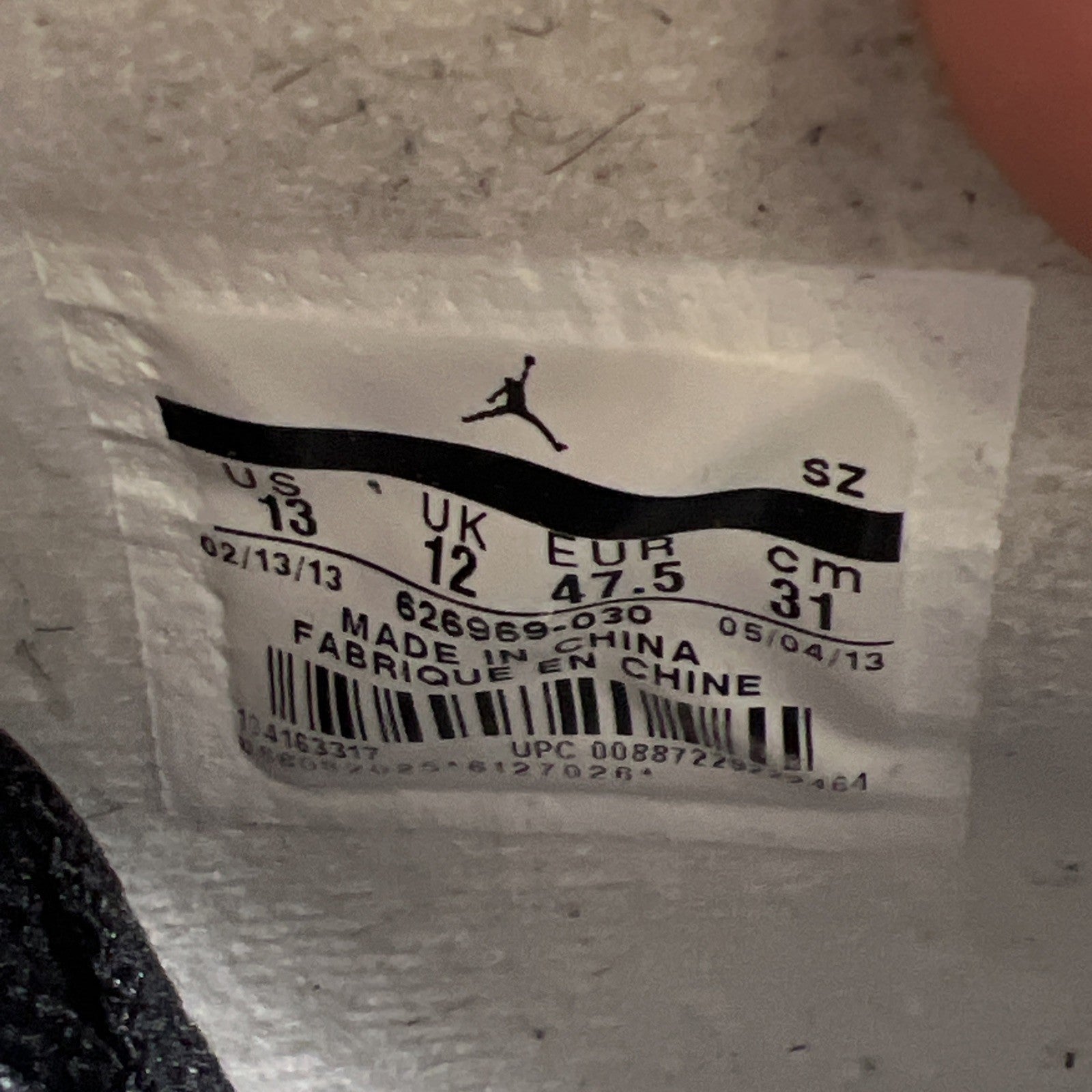 Size 13 - Air Jordan 4 Retro 2013 Fear (626969-030)