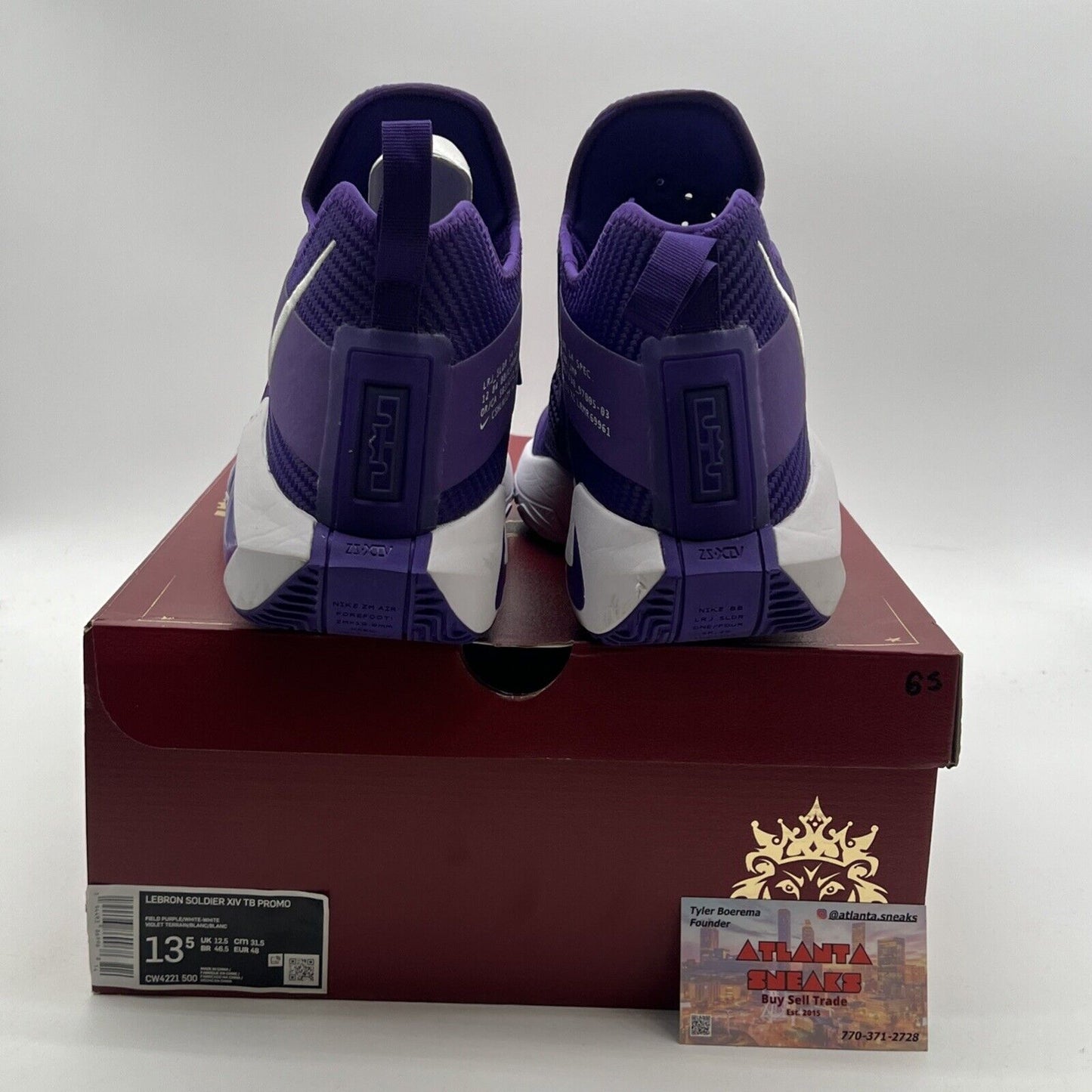 Nike Lebron Solider 14 TB XIV Basketball Shoes Promo Purple/White (CW4221-500)