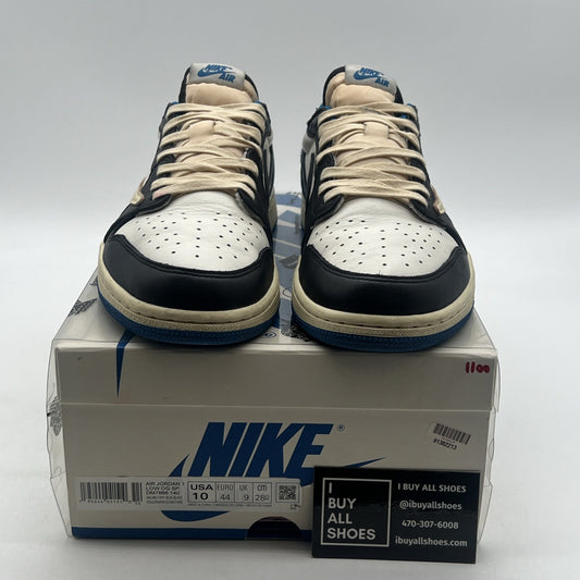 Size 10 - Air Jordan 1 Retro x Fragment Design x Travis Scott Low Blue