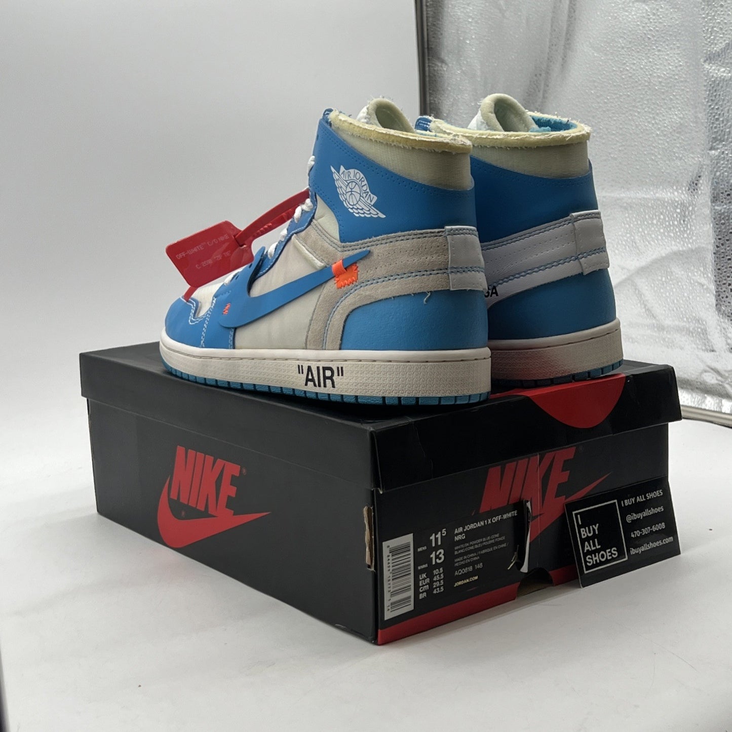 Size 11.5 - Air Jordan 1 Retro OG x Off-White High UNC (AQ0818-148)