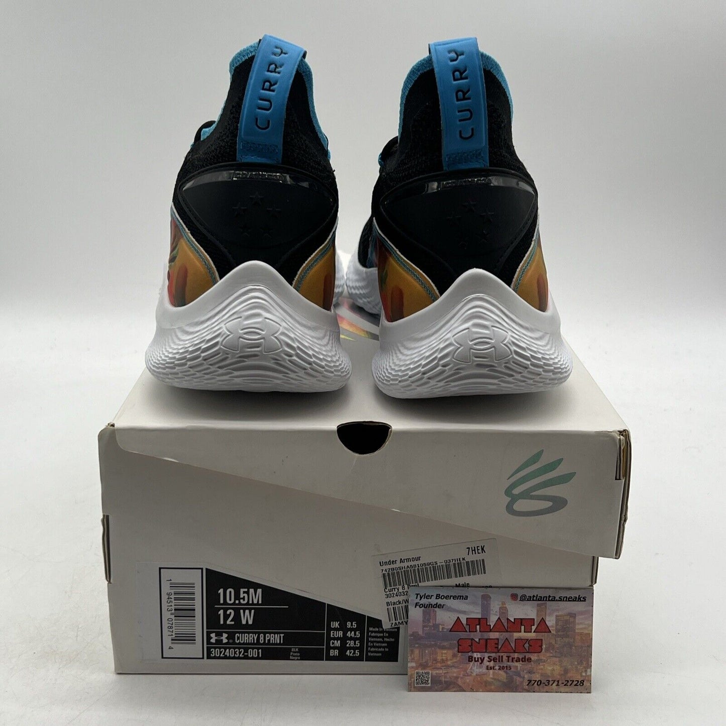 Size 10.5 - Under Armour Curry 8 Tie Dye Black (3024032-001)
