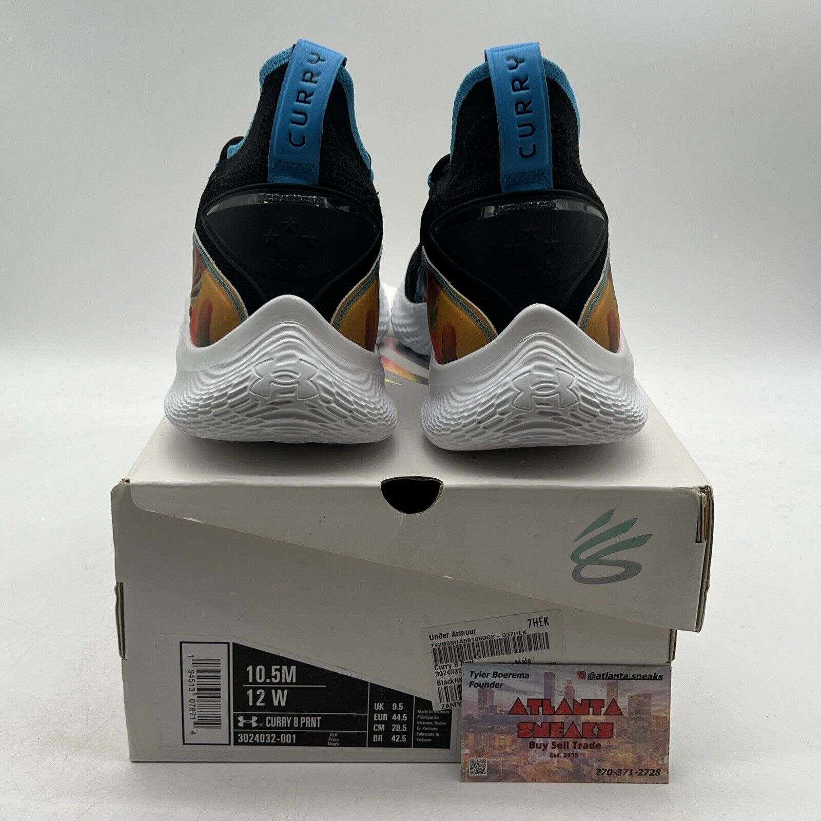 Size 10.5 - Under Armour Curry 8 Tie Dye Black (3024032-001)