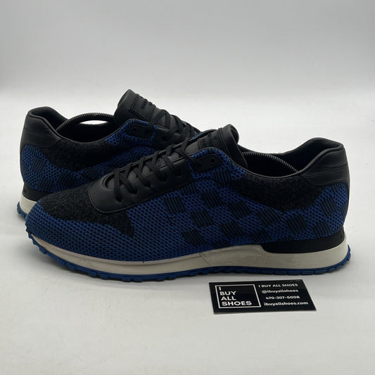 Size 12.5 - Louis Vuitton Run Away Sneakers Blue Mesh Leather