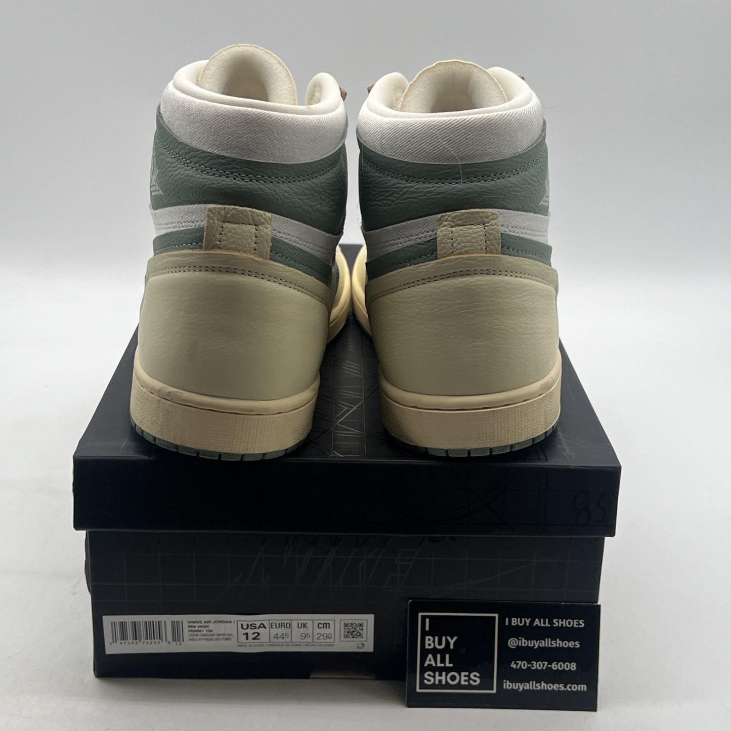 Size 12 - Air Jordan 1 Method of Make High Jade Smoke W (FB9891-104)