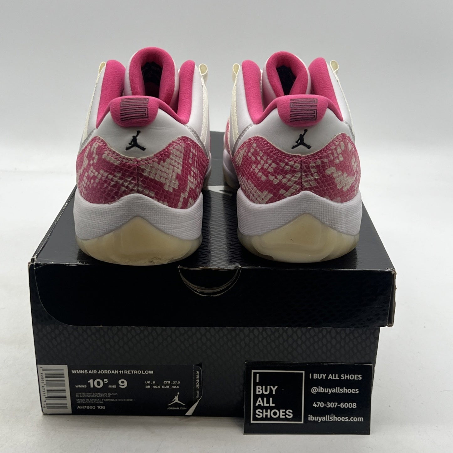 Size 10.5 - Air Jordan 11 Retro Low Pink Snakeskin W (AH7860-106)