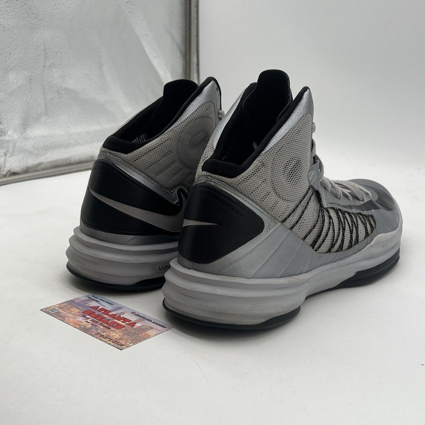 Size 12 - Nike Lunar Hyperdunk Mid Sneakers Silver Wolf Gray (524934-002)