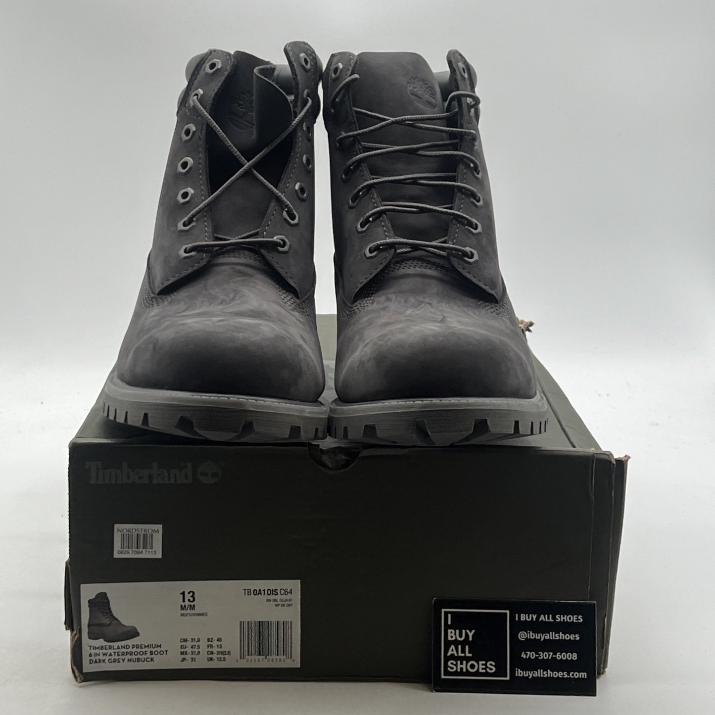 Size 13 - Timberland 6 Inch Premium Dark Gray/Black Mens Boot (TB-0A10IS-C64)