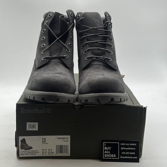 Size 13 - Timberland 6 Inch Premium Dark Gray/Black Mens Boot (TB-0A10IS-C64)