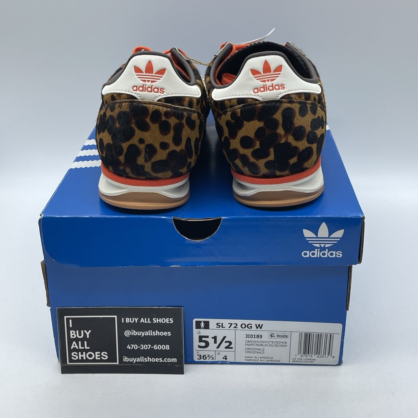 Size 5.5W - adidas SL72 OG Cheetah Pack Impact Orange Brown (JI0189)