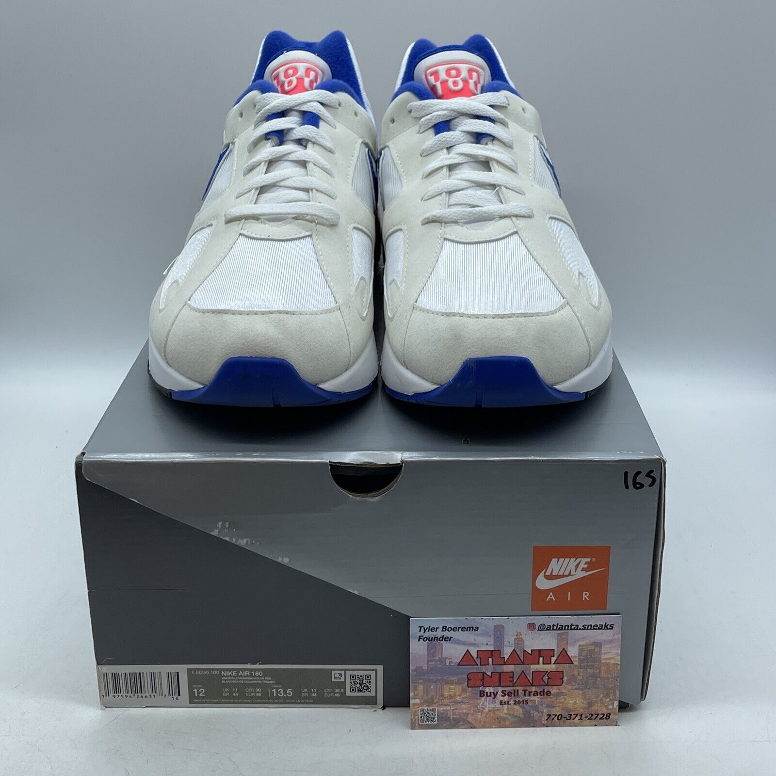 Size 12 - Air Max 180 ‘Ultramine’ 2024 White Blue Pink Suede (FJ9259-100)