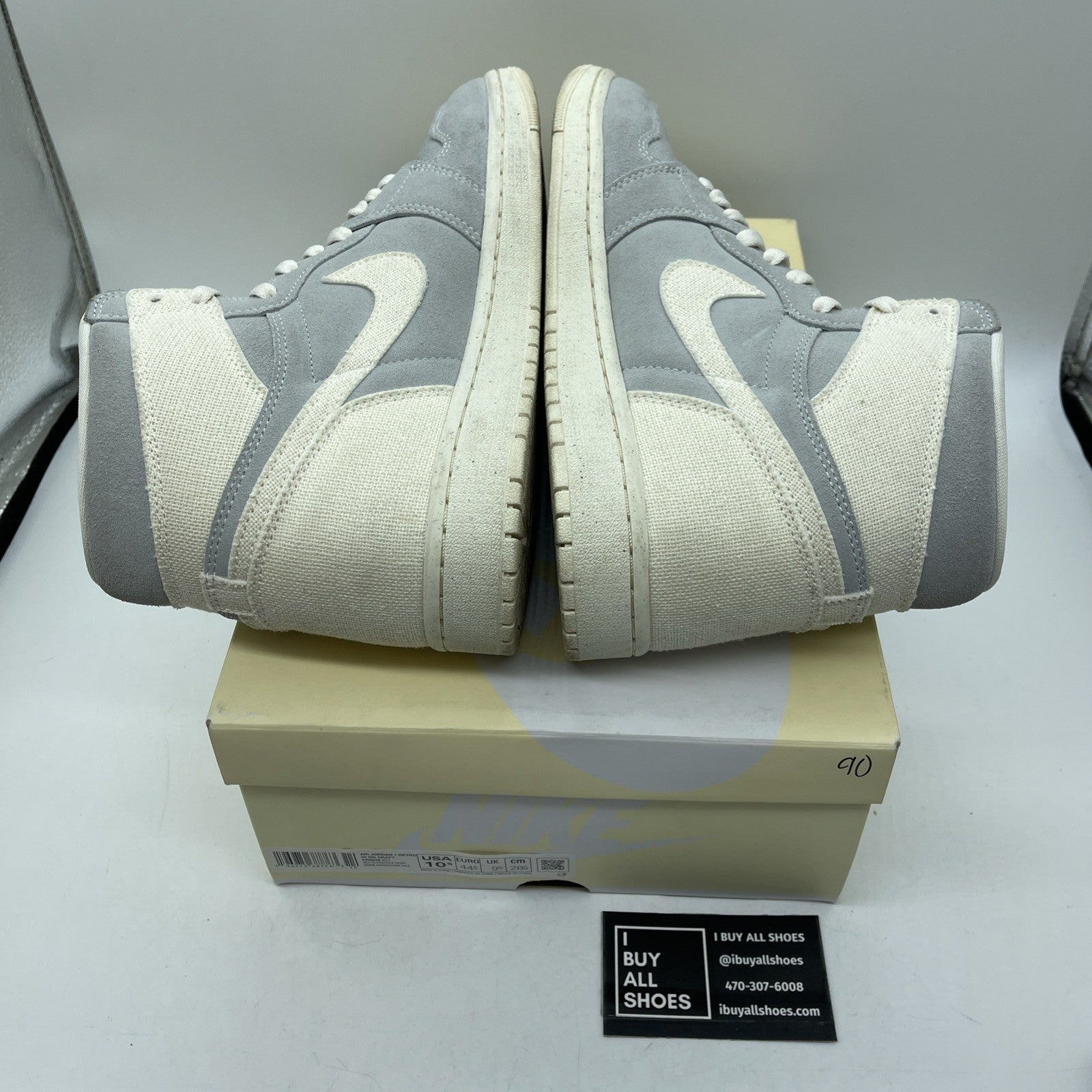 Size 10.5 - Air Jordan 1 Retro OG Craft High Ivory Grey Suede (FD8636-011)