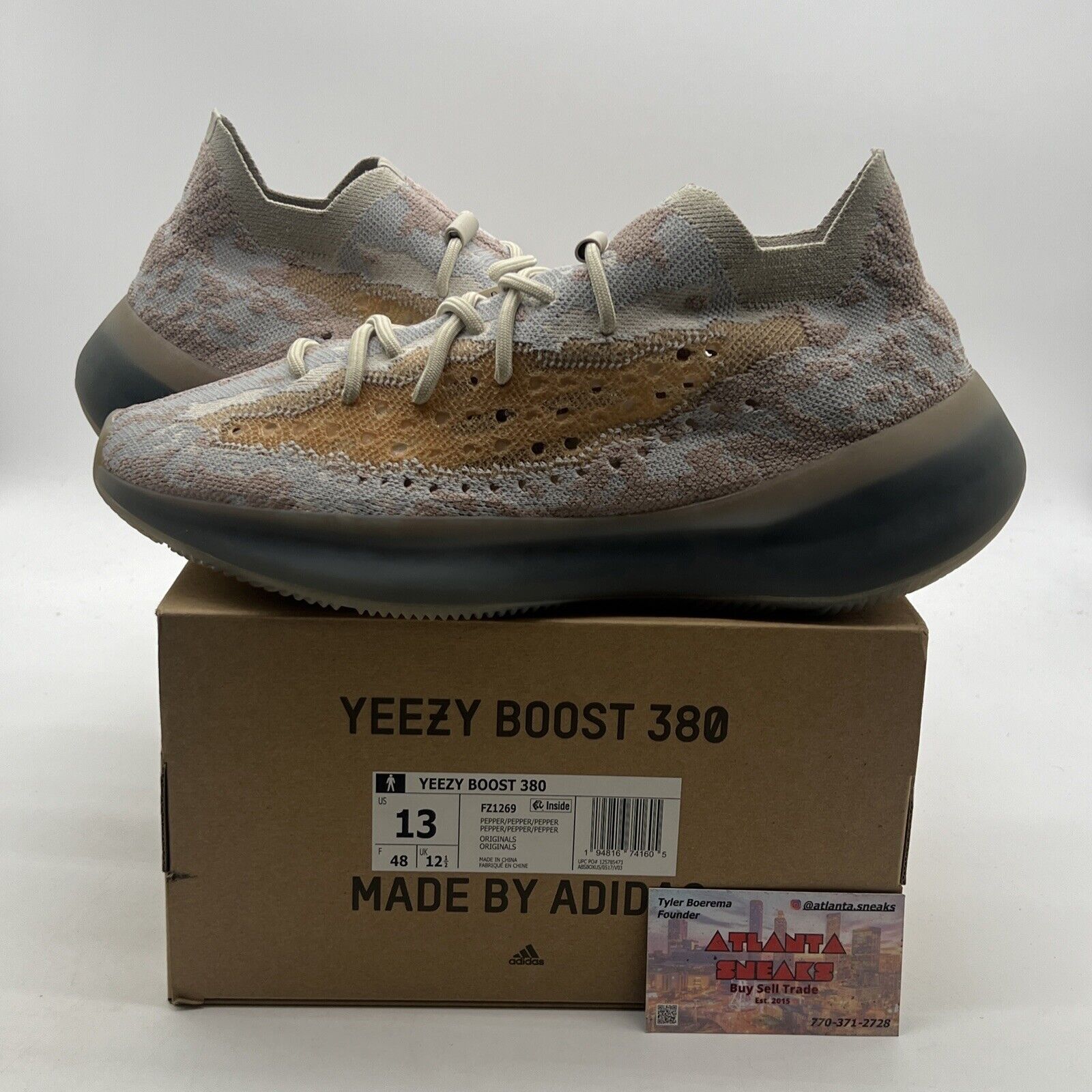 Size 13 - adidas Yeezy Boost 380 Pepper Non-Reflective (FZ1269)