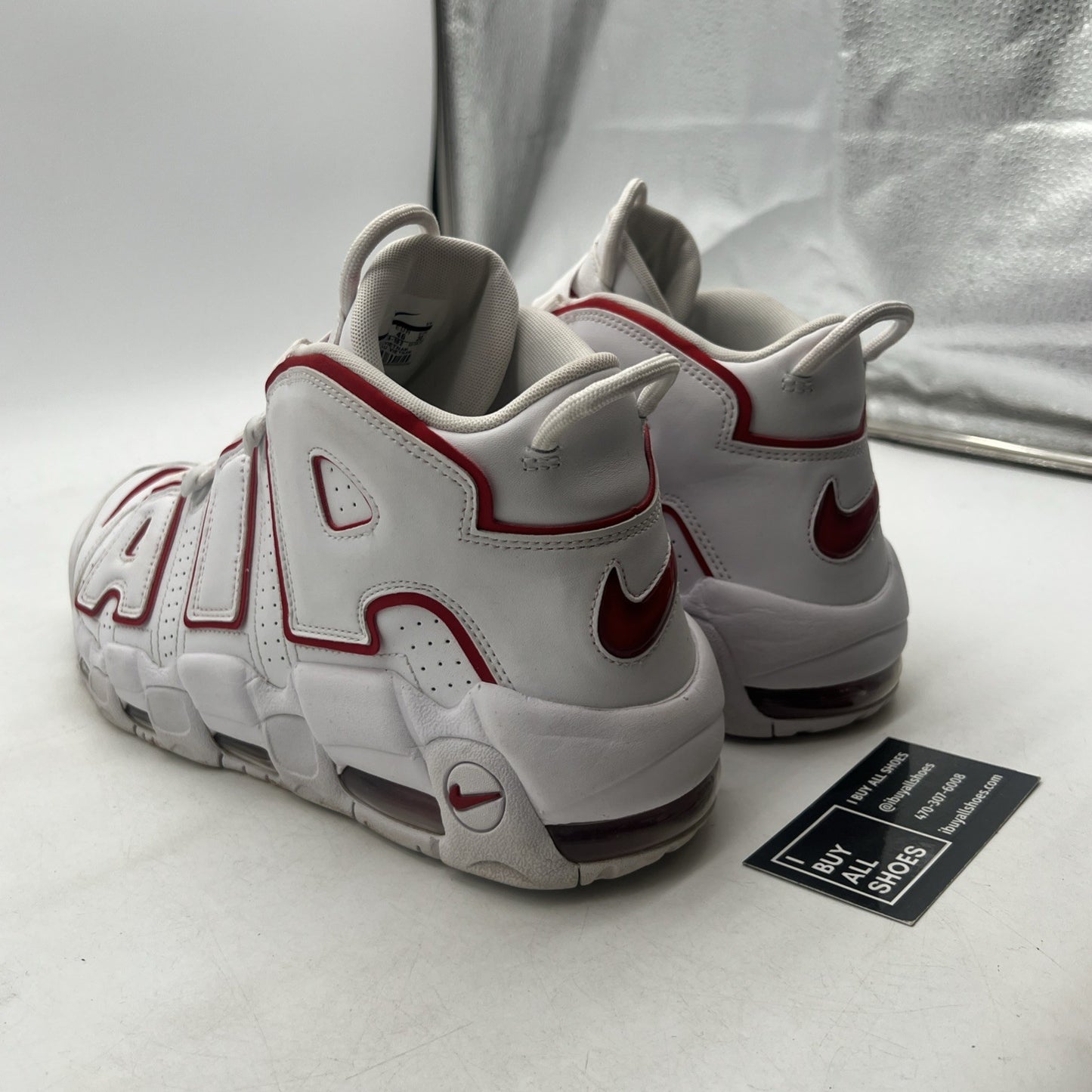 Size 12 - Nike Air More Uptempo White Varsity Red 2018 (921948-102)