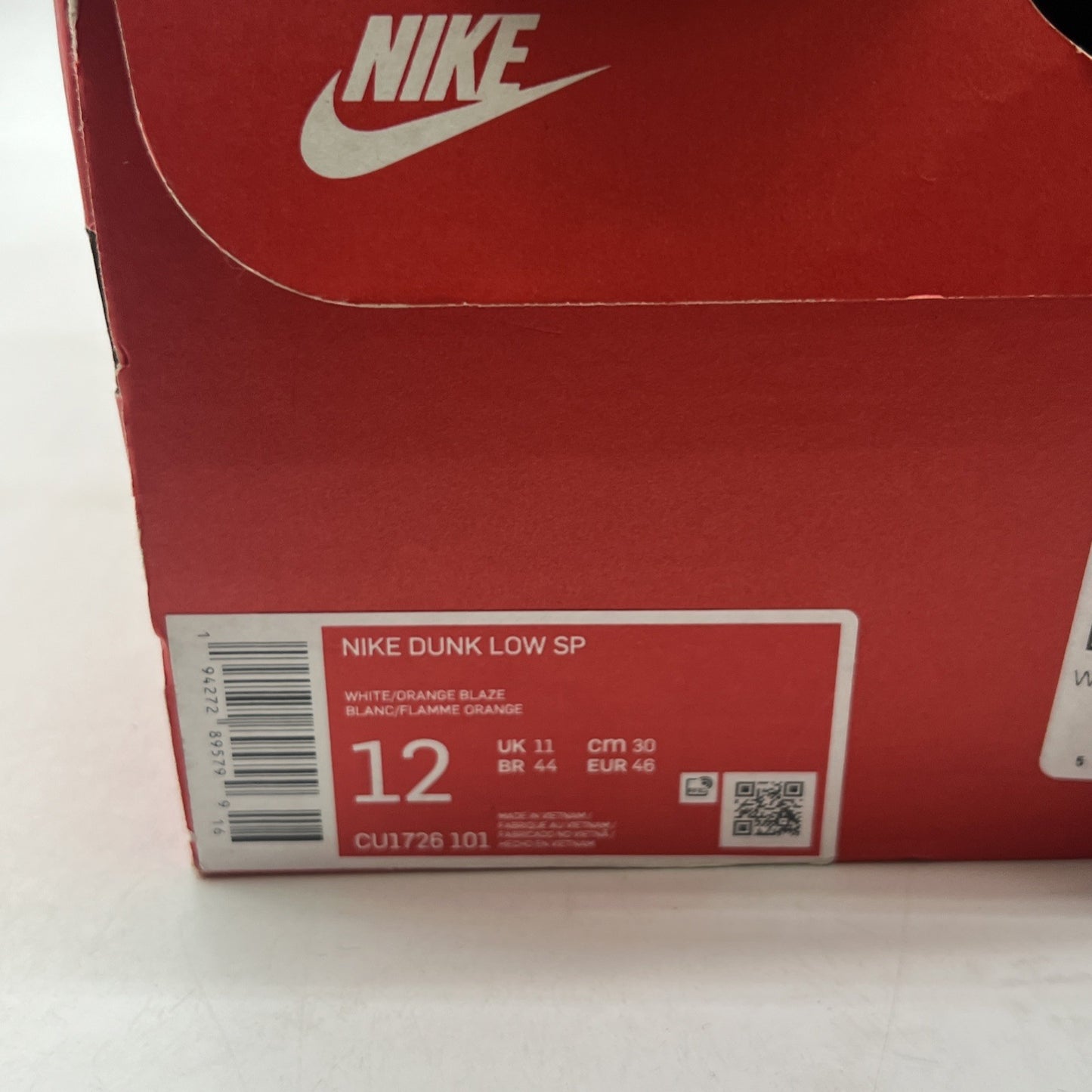Size 12 - Nike Dunk Low Retro SP Syracuse 2020 (CU1726-101)