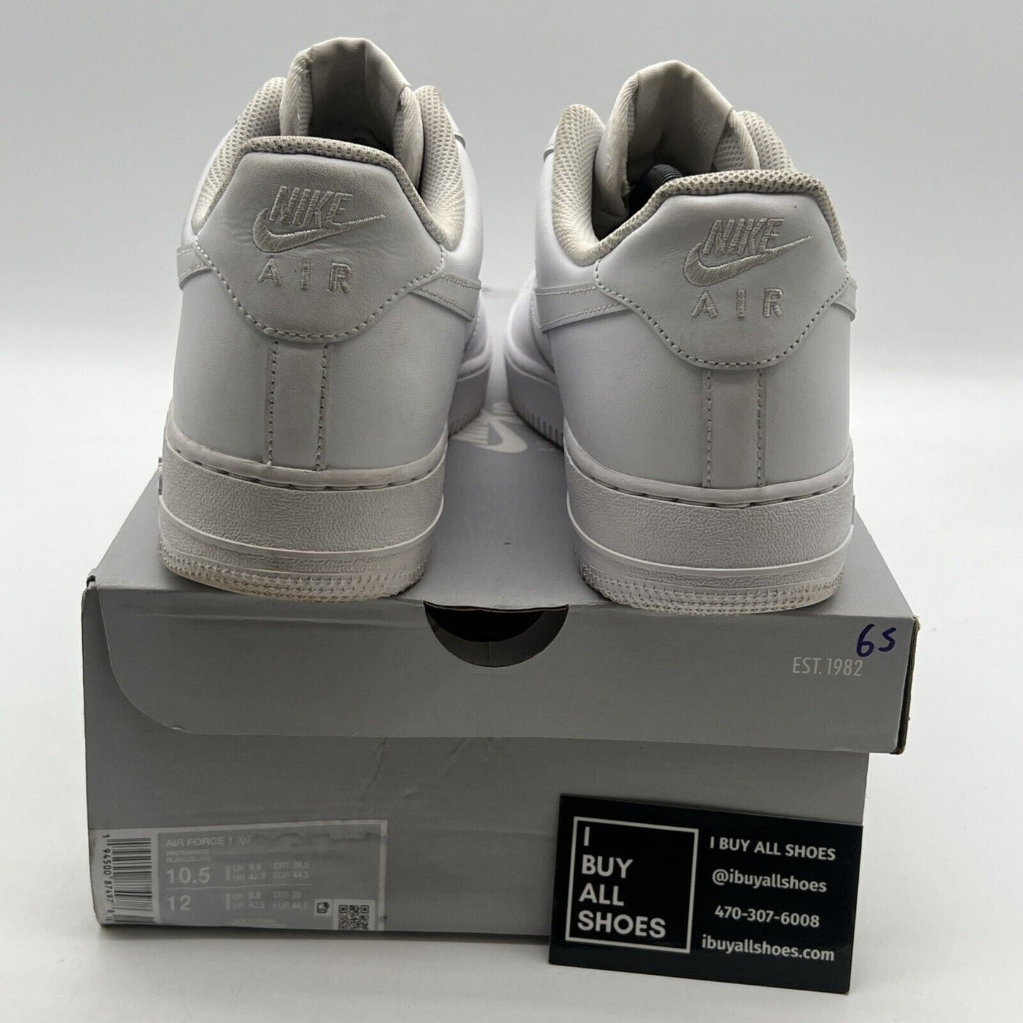 Size 10.5 - Nike Air Force 1 '07 Low Triple White (CW2288-111)