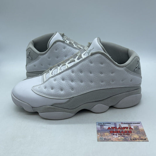 Size 10.5 - Air Jordan 13 Retro Low Pure Money White Suede Leather (310810-100)