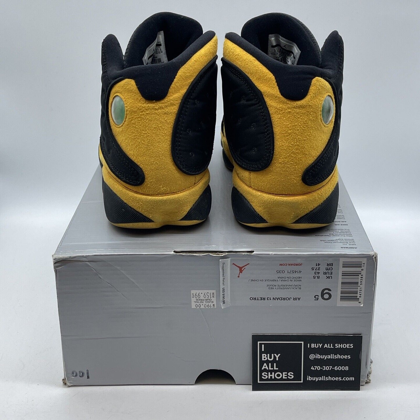 Size 9.5 - Air Jordan 13 Retro B-Grade Melo Class of 2002 Suede (414571-035)