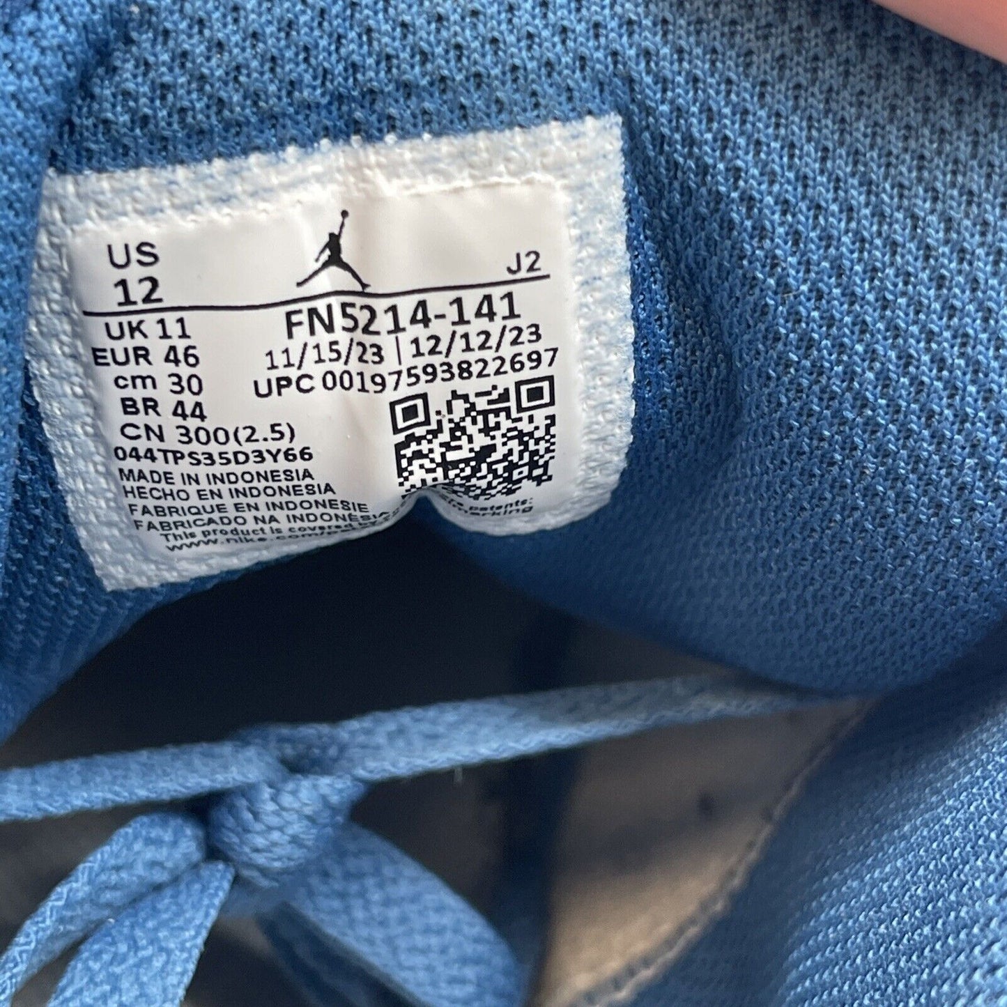 Size 11 - Air Jordan 1 SE Low Industrial Blue White Leather (FN5214-141)