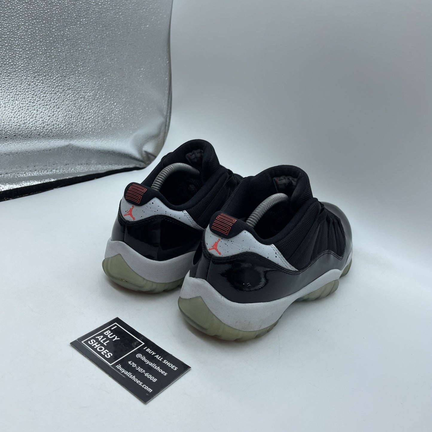 Size 9.5 - Air Jordan 11 Retro Low Infrared 23 Black (528895-023)