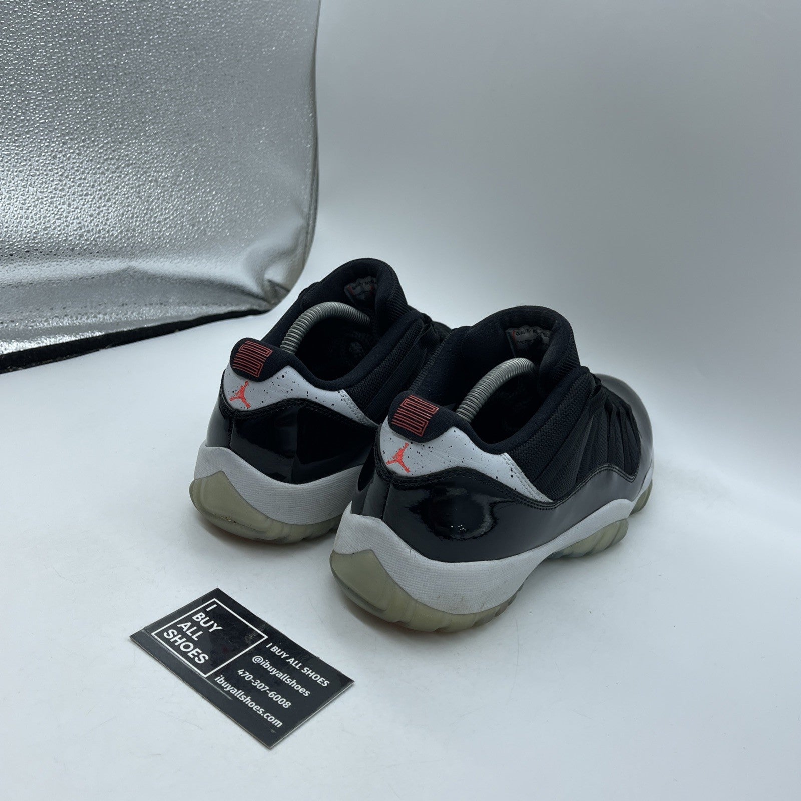 Size 9.5 - Air Jordan 11 Retro Low Infrared 23 Black (528895-023)
