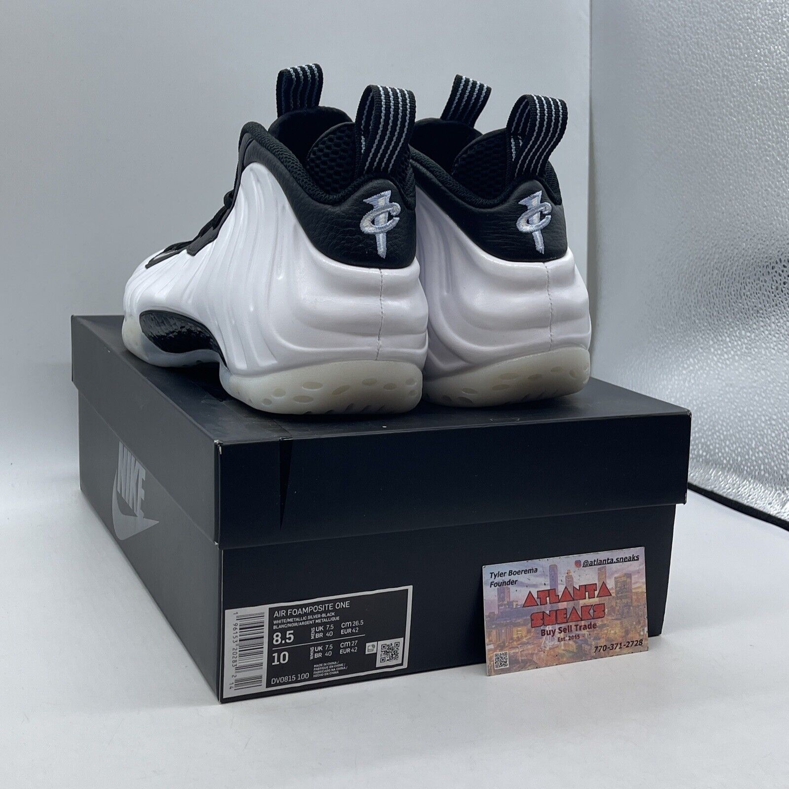 Size 8.5 - Nike Air Foamposite One Penny PE Black White Silver (DV0815-100)