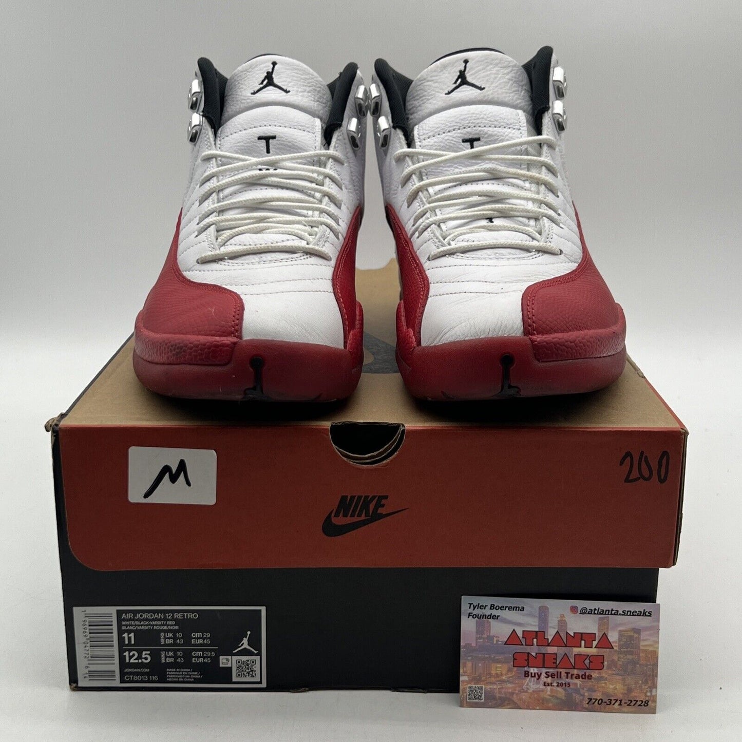 Size 11 - Jordan 12 Retro 2023 Mid Cherry Leather Black (CT8013-116)