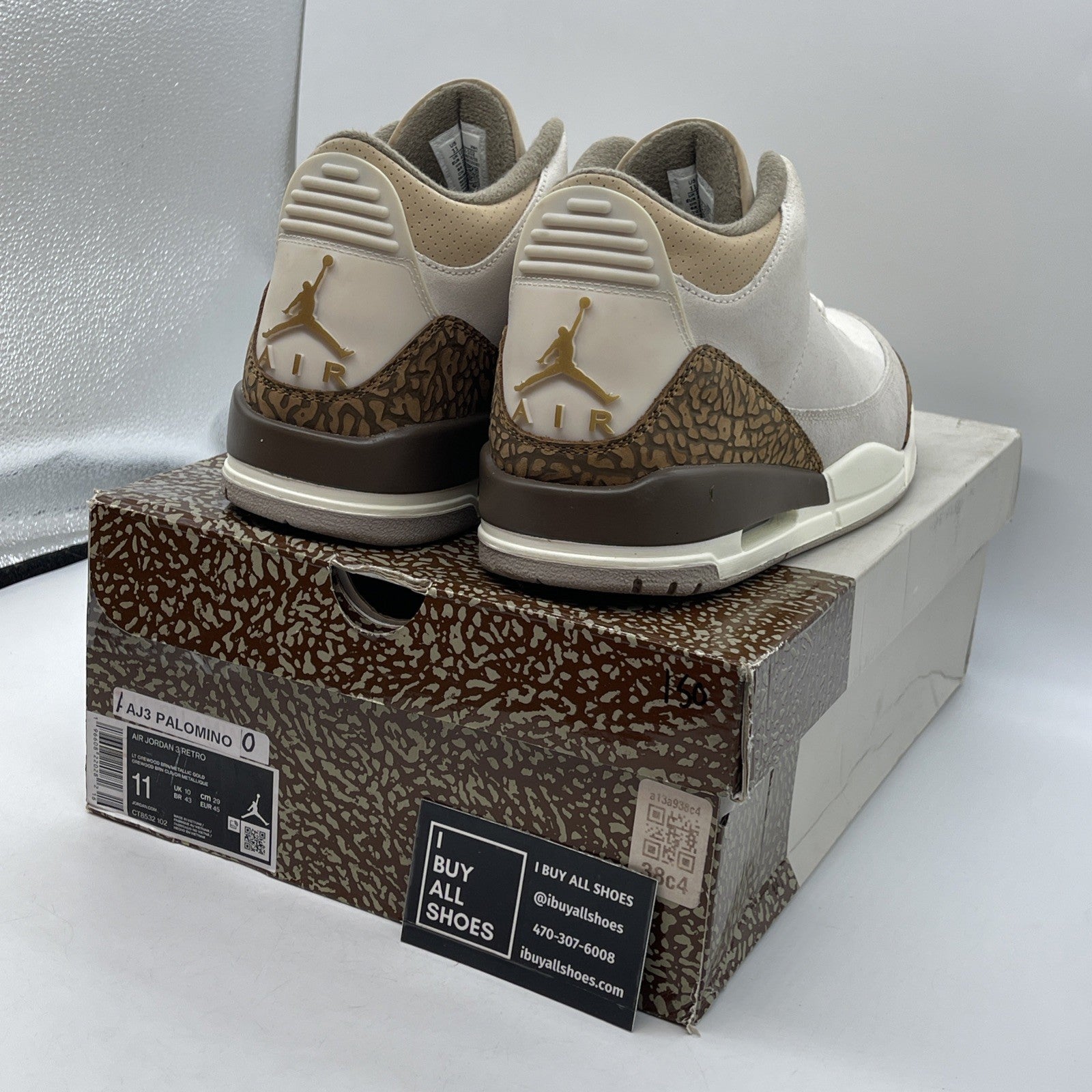 Size 11 - Jordan 3 Retro Low Palomino Brown Tan Suede (CT8532-102)