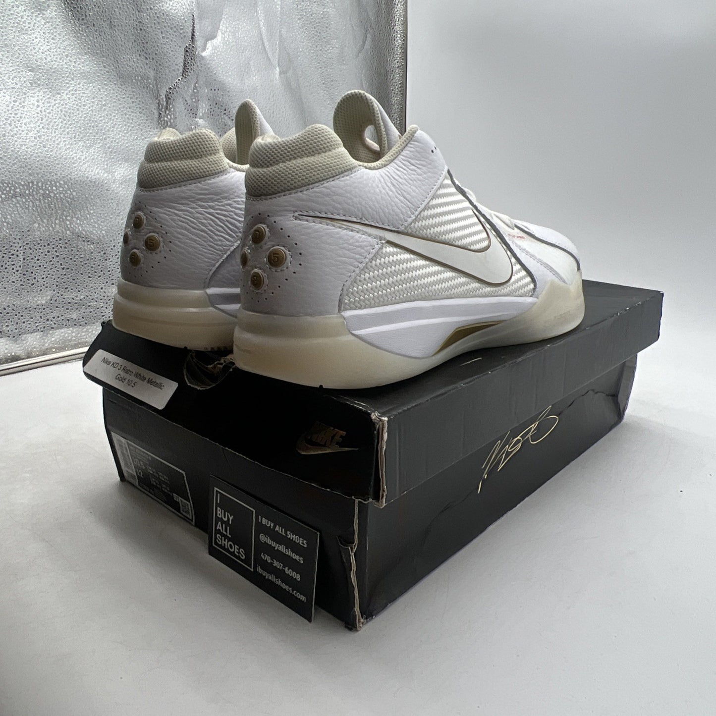 Size 10.5 - Nike Zoom KD 3 White Metallic Gold (DZ3009-100)