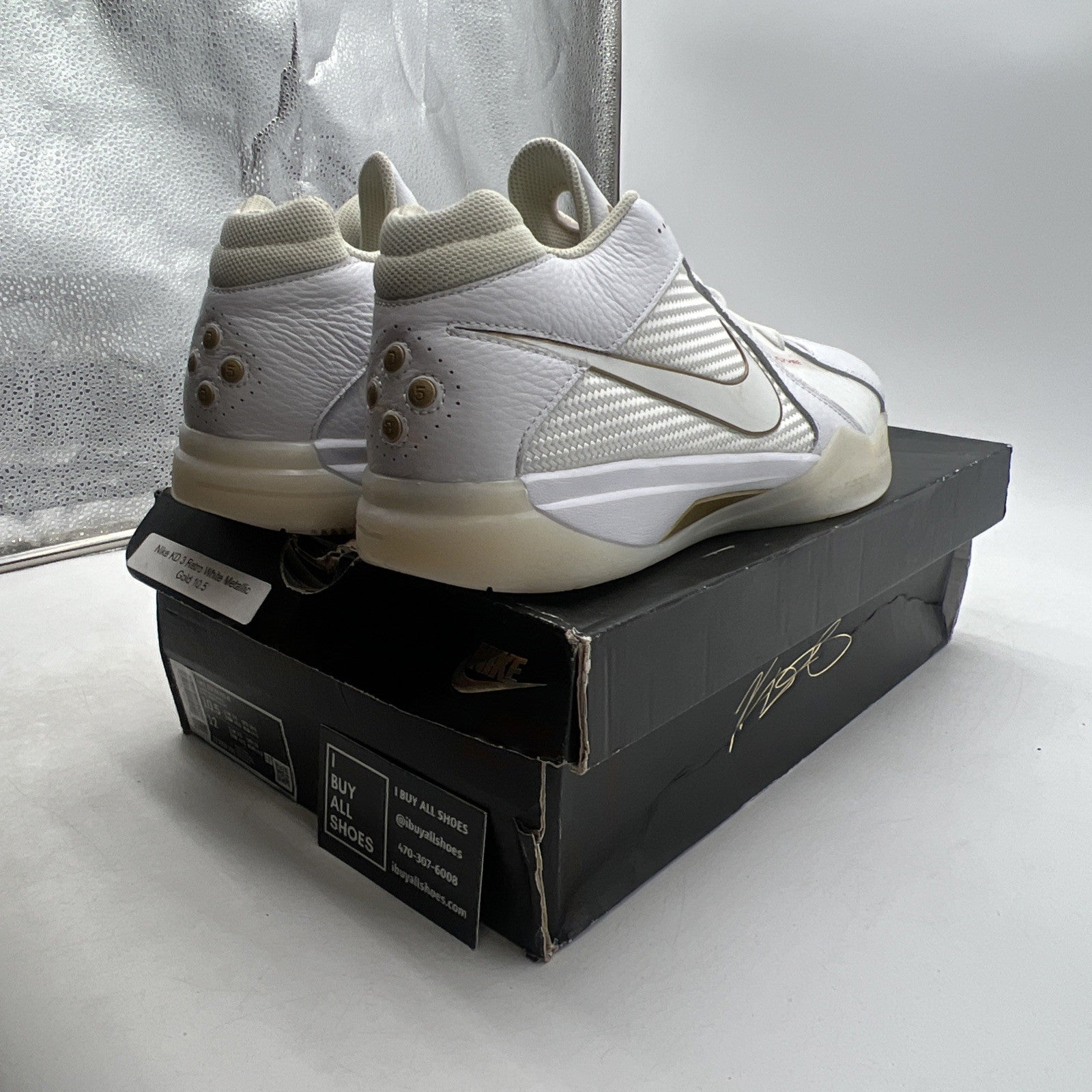 Size 10.5 - Nike Zoom KD 3 White Metallic Gold (DZ3009-100)