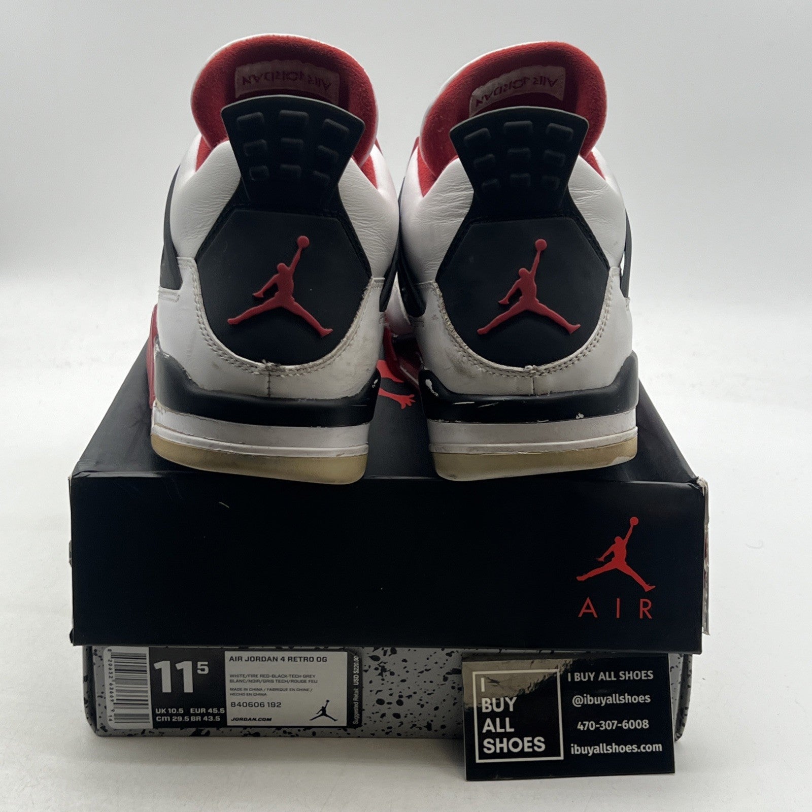 Size 12 - Air Jordan 4 Retro Fire Red 2012 (308497-110)
