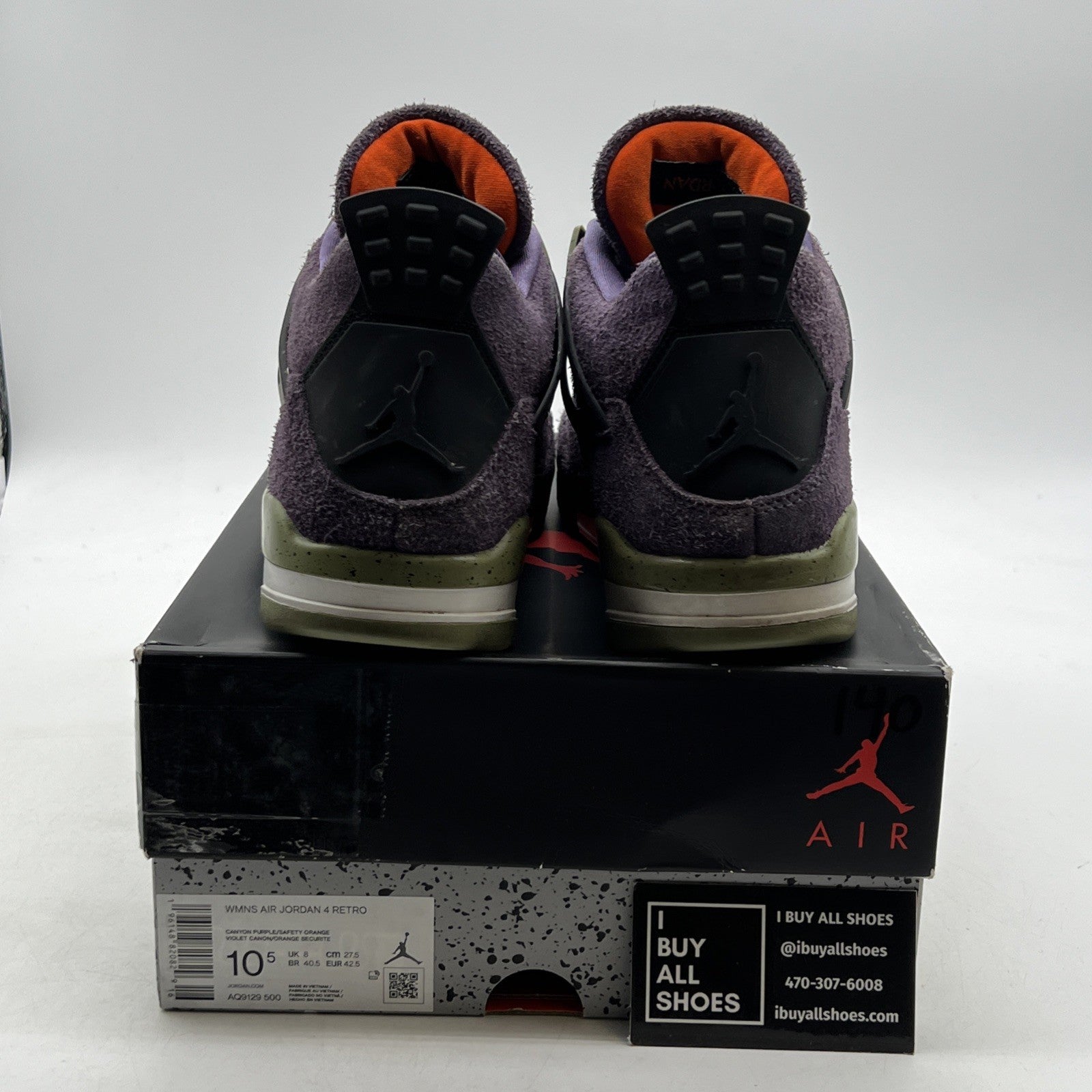 Size 10.5W - Air Jordan 4 Retro Mid Canyon Purple - (AQ9129-500)