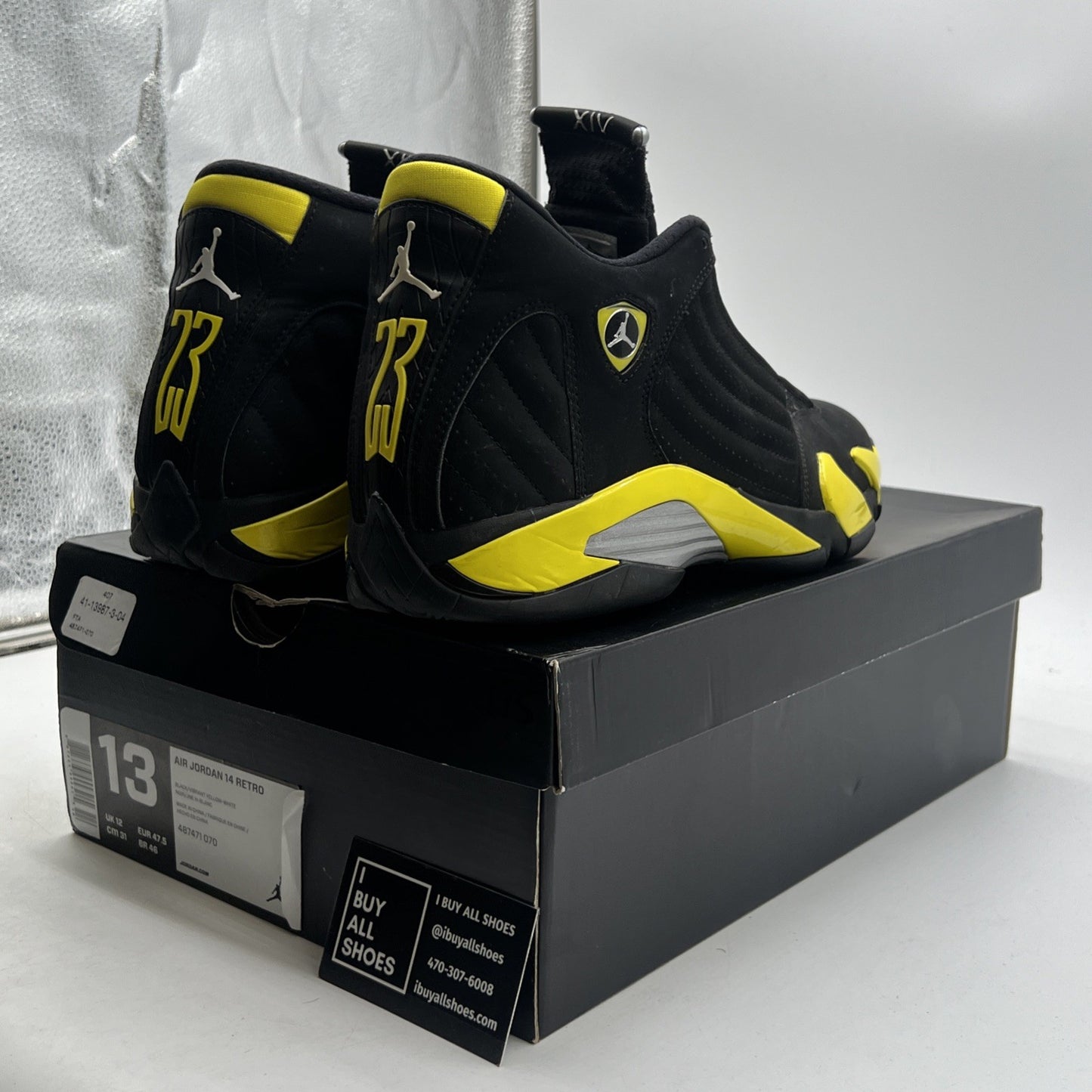 Size 13 - Air Jordan 14 Retro Thunder (487471-070)
