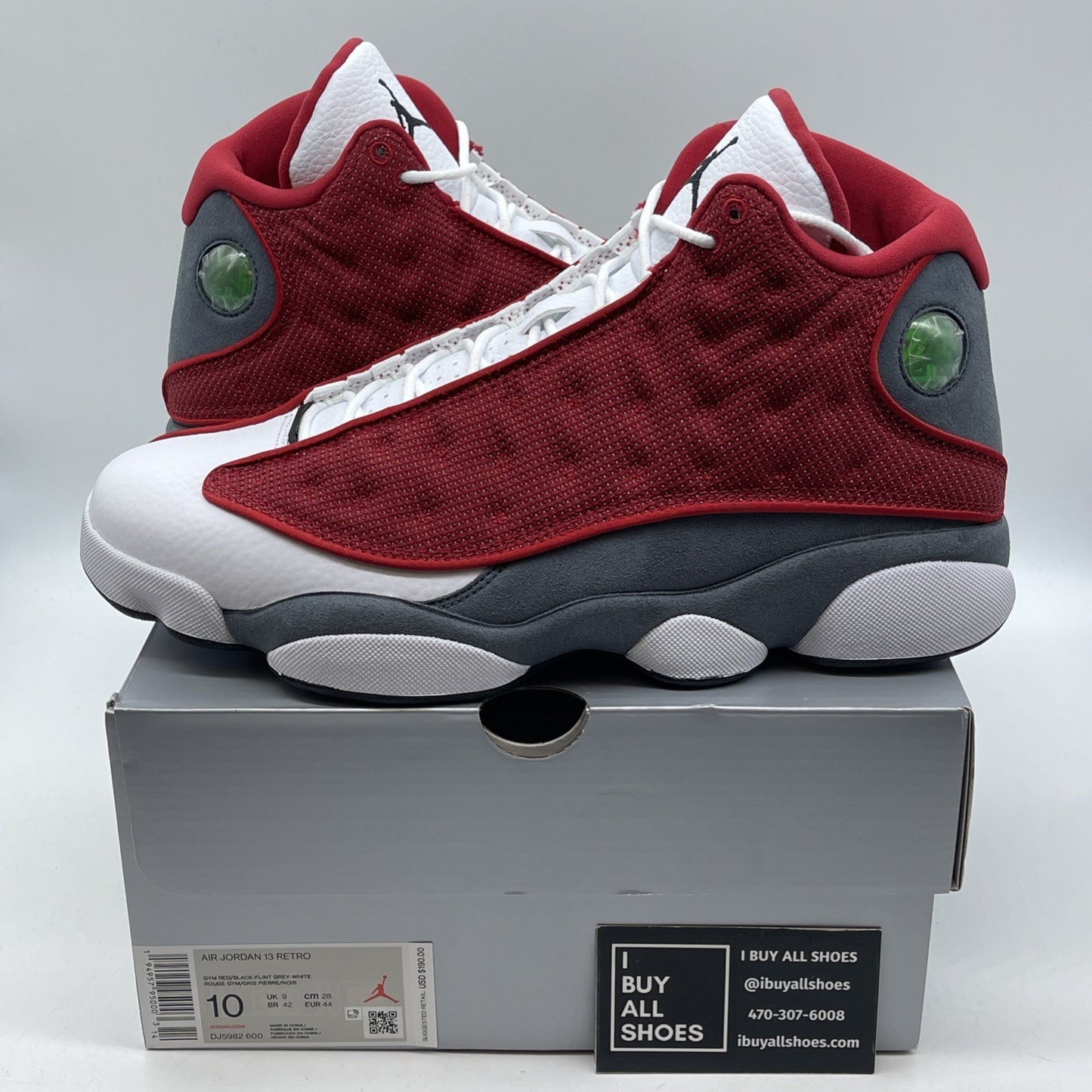 Size 11 - Jordan 13 Red White Grey Leather Suede (DJ5982600)