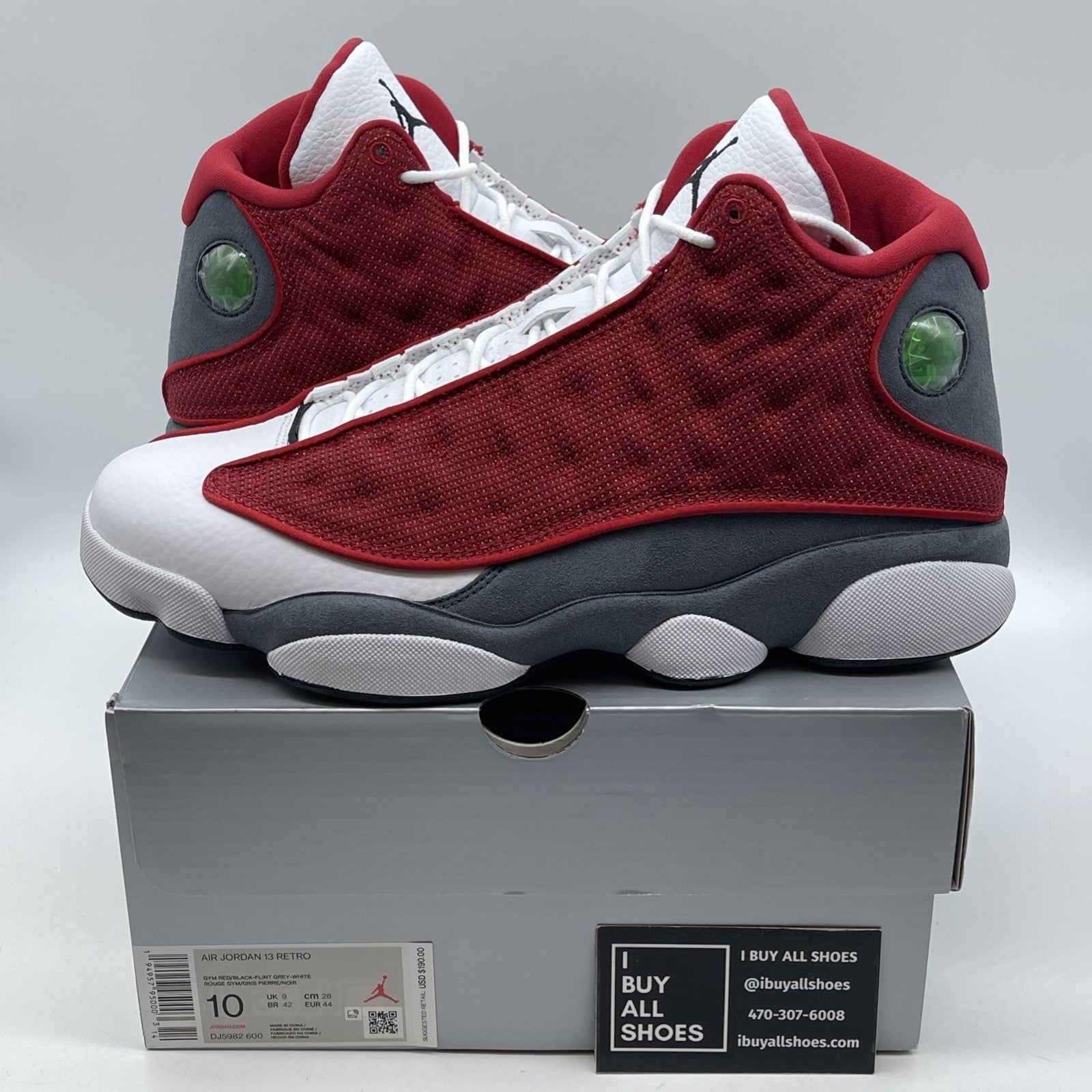 Size 11 - Jordan 13 Red White Grey Leather Suede (DJ5982600)