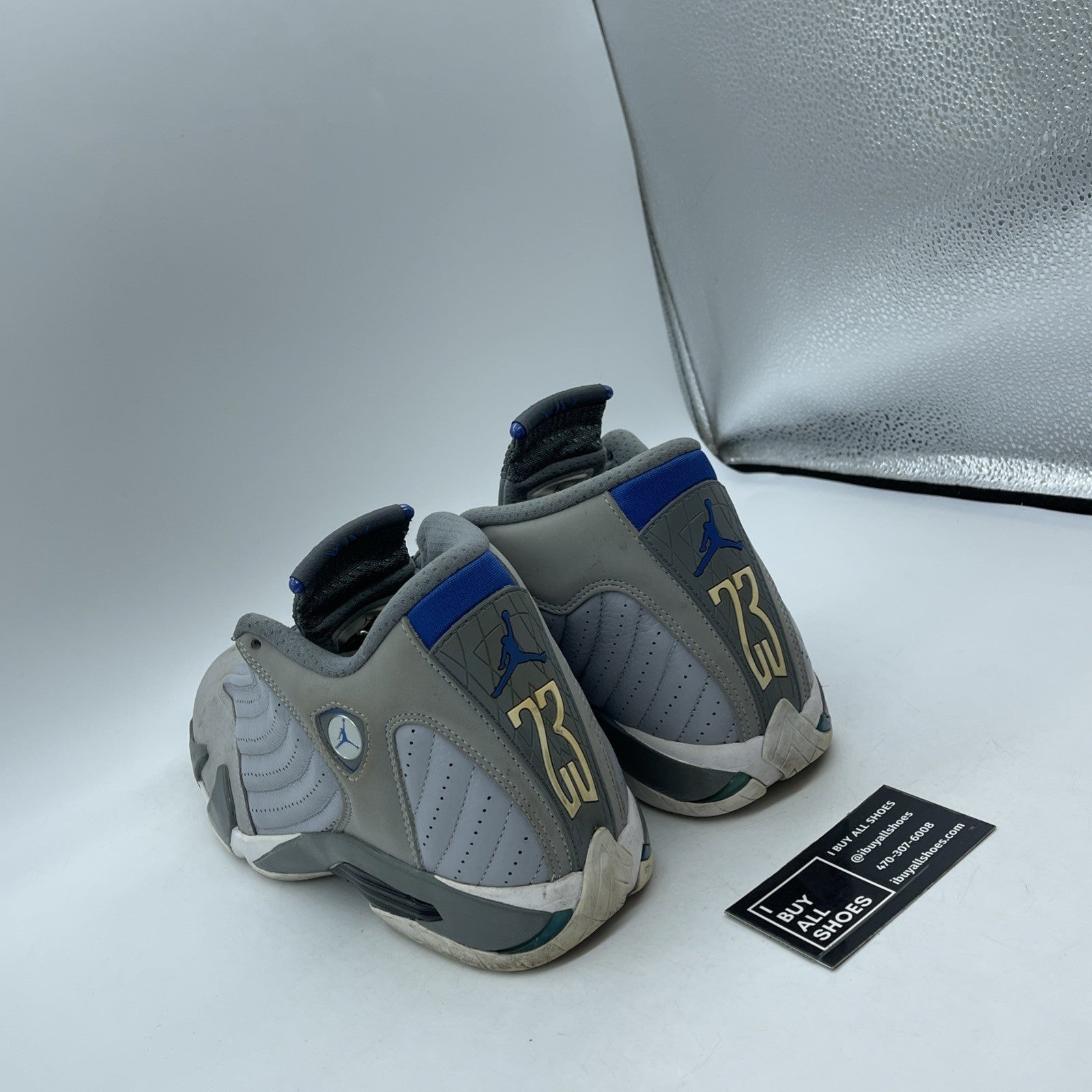 Size 10.5 - Air Jordan 14 Retro Wolf Grey (487471-004)