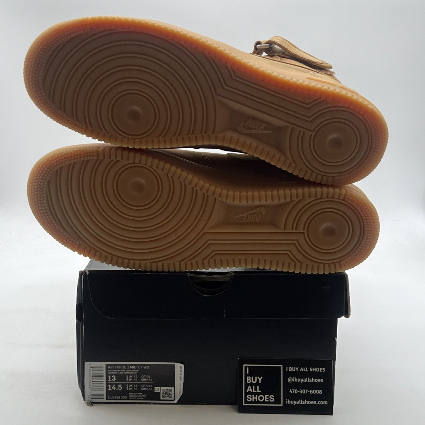 Size 13 - Nike Air Force 1 '07 Mid Flax (DJ9158-200)