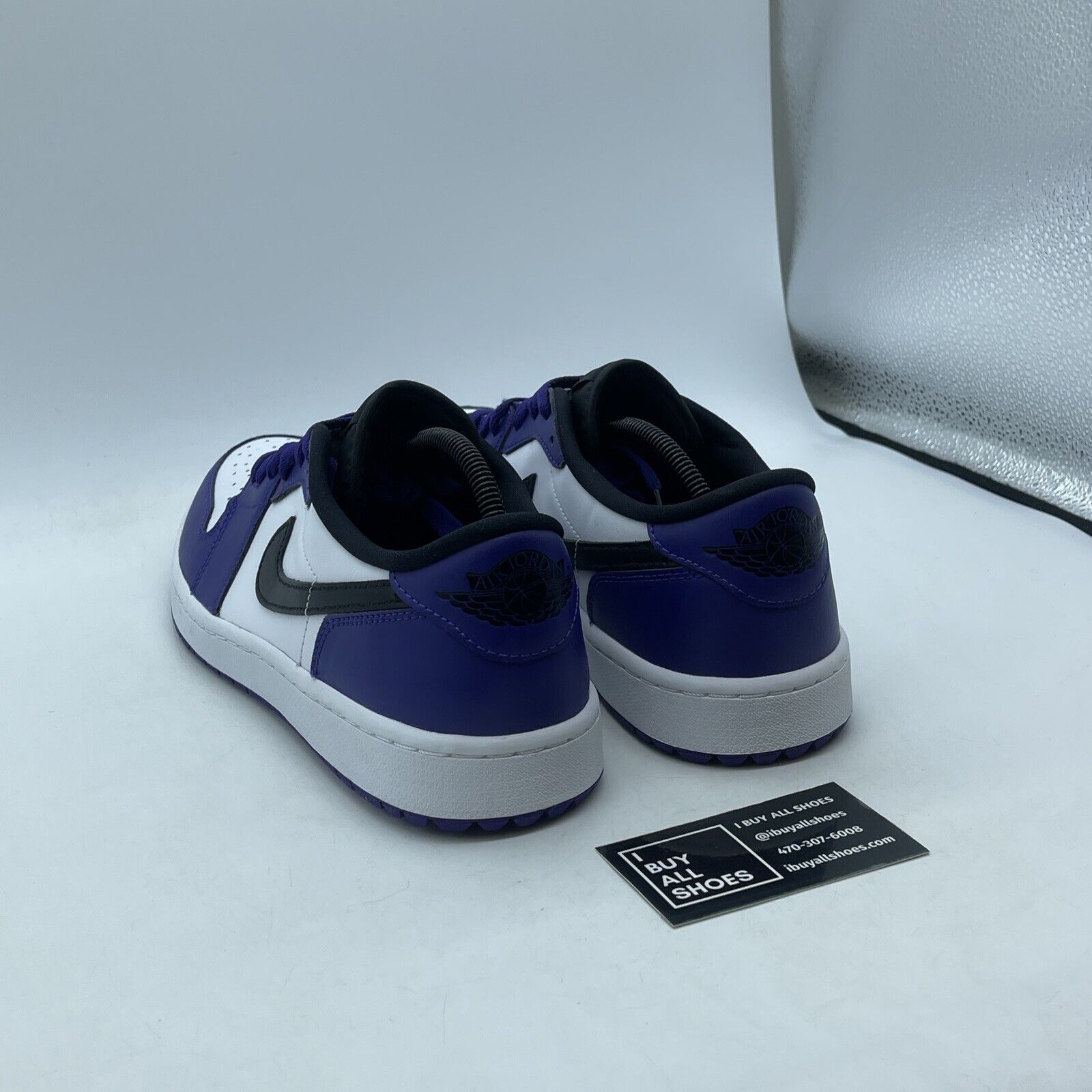Size 11 - Air Jordan 1 Golf Low Court Purple White Black Leather (DD9315-105)