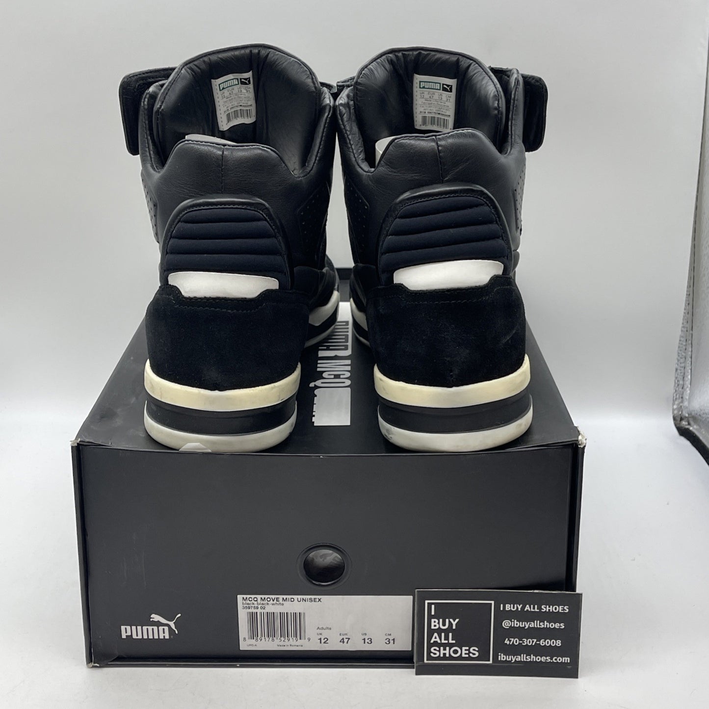 Size 13 - PUMA Move Mid x Alexander McQueen Black (359759-02)