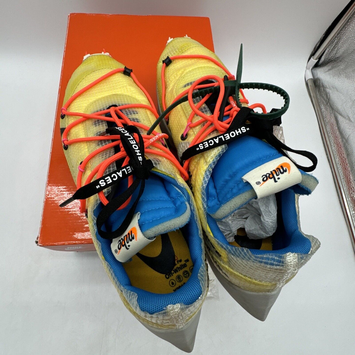 Size 14 - Nike Vapor Street x Off-White Low Tour Yellow W 12.5 Men’s Orange Blck